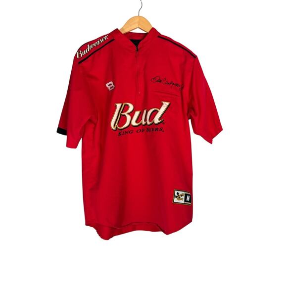 Chase Authentics Dale Earnhardt Jr Shirt Mens Medium NASCAR Bud Drivers Line VTG - Picture 1 of 11